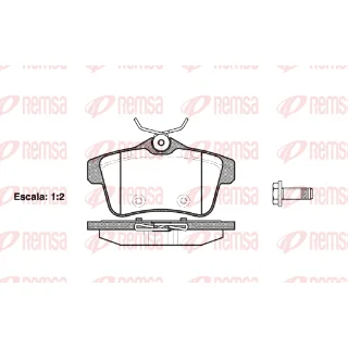 05P1567 1418.00 Kit de plaquette de frein AR 3008-5008