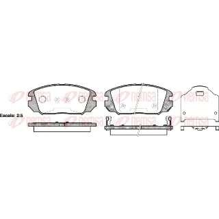 1204.02 Kit de plaquette de frein AV Hyundai GRANDEUR