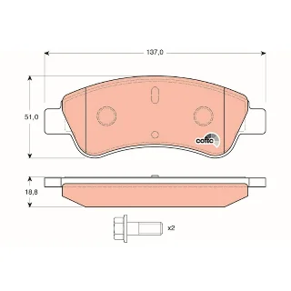 KIT PLAQUETTE DE FREIN AV BERLINGO PARTNER C4
